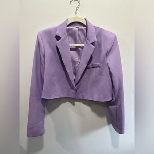 Lavender Cropped Blazer